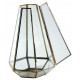 Photophore en verre et laiton 