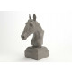Tête de cheval décorative en résine 