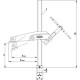 Élément de serrage pour tables de soudage avec bras de préhension tw28grs 300/120 mm tw28grs30-12 bessey 