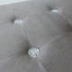 Banc coffre effet velours captionné strass 