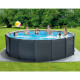 Ensemble de piscine hors sol graphite gray panel 478x124 cm 