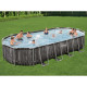 Ensemble de piscine ovale 7,32x3,66x1,22 m 