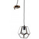 Lampe suspension laiton et verre 