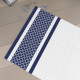 Tapis de bain 60x90cm 100% coton - patchwork blanc 