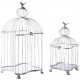 Cages en métal laqué blanc (lot de 2) 