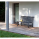 Banc de jardin en aluminium square 