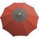 Parasol en fibre de verre flower  270 cm - Couleur au choix Paprika-taupe