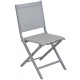 Chaises pliantes en aluminium brossé thema (lot de 6) 