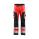 Pantalon artisan haute-visibilité femme - 71551811 Rouge fluo-noir