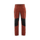 Pantalon maintenance +stretch femme - 71591845 - Coloris au choix  Rouge brique-Noir