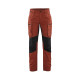 Pantalon maintenance polycoton stretch femme 71591845 - Couleur et taille au choix Rouge brique-Noir