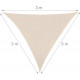 Voile d'ombrage triangle 3 x 3 x 3 m beige  