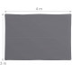 Voile d'ombrage rectangle 3 x 4 m gris  