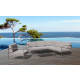 Salon de jardin en acier brossé st barth 