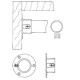Support latéral tube rond chromé Ø 20 mm MANART - M724/20CR 