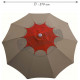 Parasol en fibre de verre flower  270 cm - Couleur au choix 