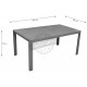 Table en aluminium mt 160 cm aluminium brossé 