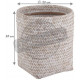 Poubelle ronde en bambou blanc 