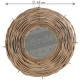 Miroir rond en poelet gris 