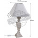 Lampe à poser en bois et coton 