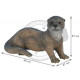 Loutre assise en résine 42 cm 