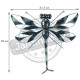 Libellule en métal 61,5 cm 