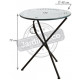 Table de terrasse pliante ronde - Couleur au choix 