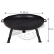 Brasero rond en acier peint 3 pieds fins 60 cm 