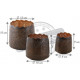 Photophore dentelle noir et or (lot de 3) 