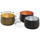 Photophores ronds en métal (lot de 3) 
