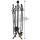 Serviteur de cheminée antique 4 accessoires 