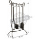 Serviteur de cheminée fer forgé moderne 4 accessoires 