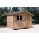 Abri de jardin en pin 21 mm d'épaisseur duo 
