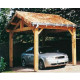 Abri voiture en bois charpente traditionnelle 