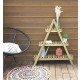 Étagère pyramide jardipolys keops en pin hauteur 100cm épaisseur bois 1,6cm 