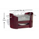 Barbecue portatif en acier galvanisé rouge foxy 70x36x33,5cm 