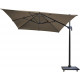 Parasol déporté en aluminium 300x400 cm dom - Couleur au choix Taupe