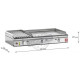 Plancha en inox double plaque clas 80 cm 