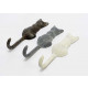 Patère chat 1 crochet  (lot de 3) 