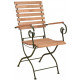 Chaise pliable en bois et métal - Couleur au choix Vert