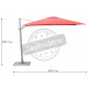 Parasol déporté easy swing 300 cm - Coloris au choix 