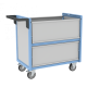Chariot conteneur PP alvéolaire 250 kg - Avec ou sans toit et dimensions au choix Sans toit