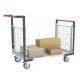 Chariot modulaire grillagé 2 dossiers plateau bois 850 x 500 mm 250 kg - 806724142 