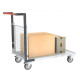 Chariot modulaire grillagé 1 dossier, plateau bois 1000 x 600 mm, 250 kg 