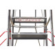 Escabeau roulant à immobilisation automatique charge 150 kg 11 marches ht travail 4540 mm 