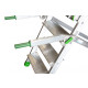 Plateforme de magasinage aluminium, 7 marches, 150 kg 
