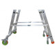 Plateforme de magasinage aluminium repliable, 3 marches, 150 kg 