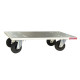 Plateau roulant bois glissnot, 600 x 800 mm, roues NT, 500 kg 
