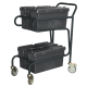 Chariot porte-bacs 2 niveaux, 100 kg 