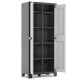 Armoire de rangement polyvalente titan noir et gris 182 cm 